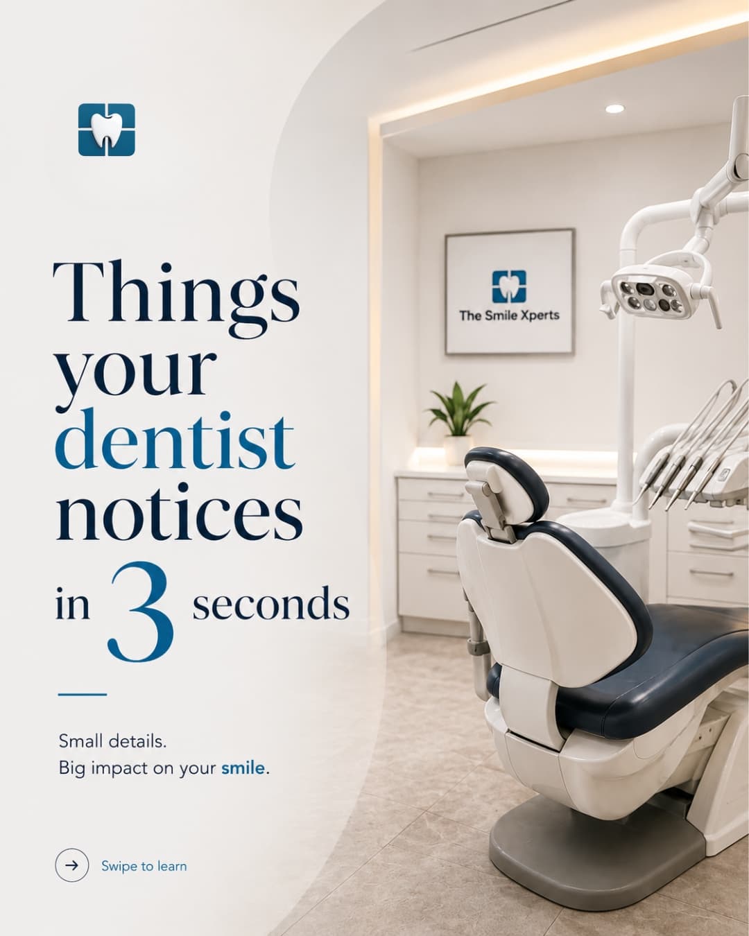 A modern Smile Xperts treatment room with a dental chair