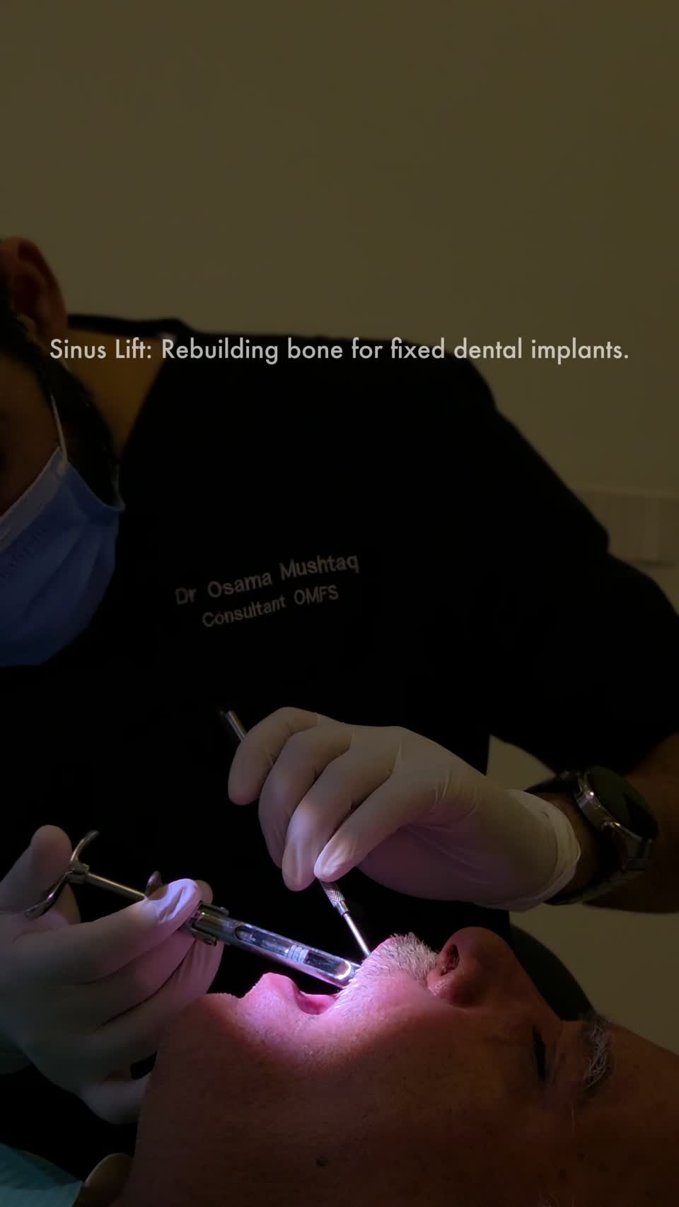 Dental implant planning model and sterile implant instruments
