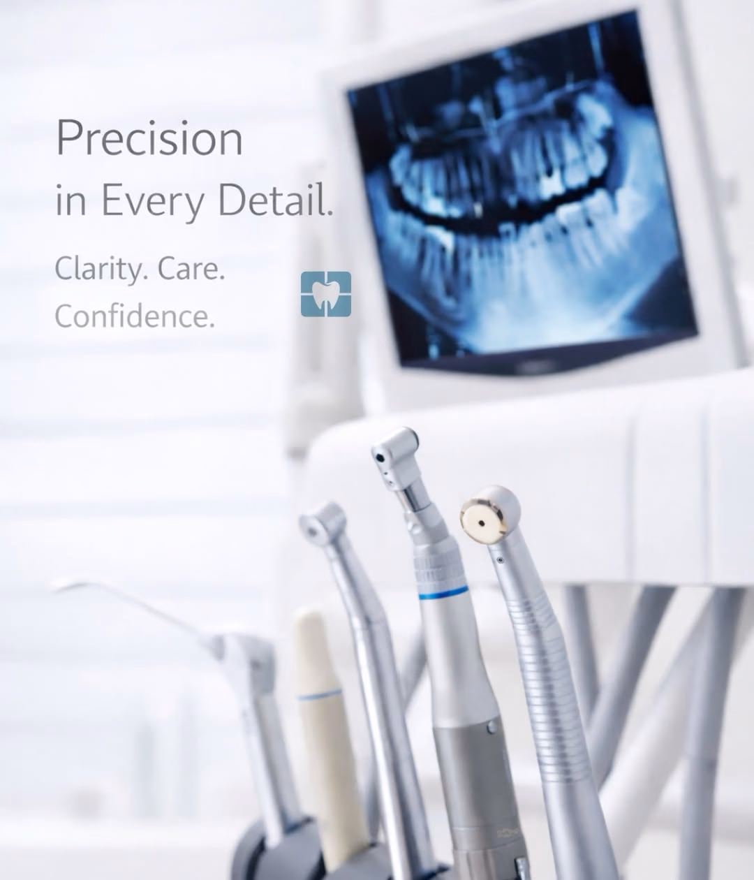 Dental handpieces prepared beside diagnostic imaging