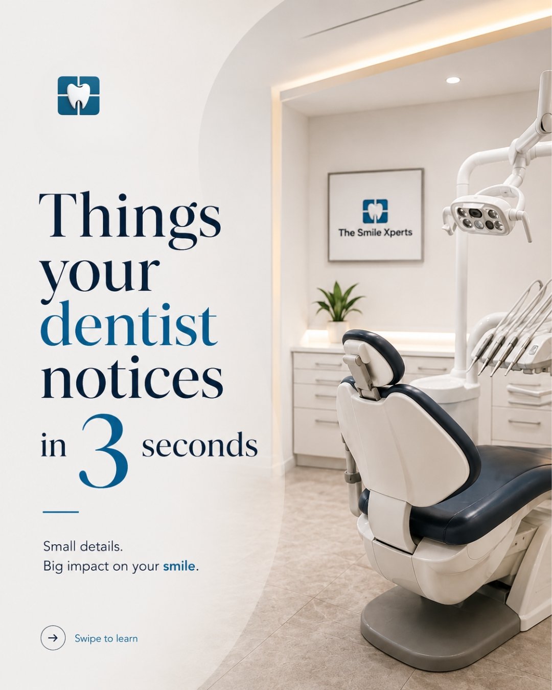 A modern Smile Xperts treatment room with a dental chair