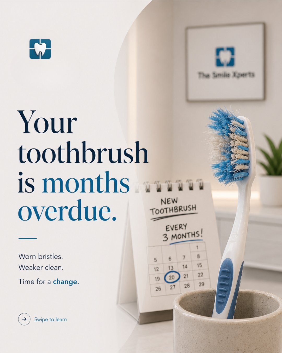 Toothbrush care educational panel